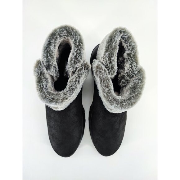 Skechers Women's On The Go Joy Black Faux Fur Cushioning Boots Size 10 US - Picture 4 of 8